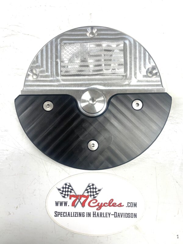 77 Cycles Billet Derby Cover w/ Delrin Slider & Clutch Adjustment Window